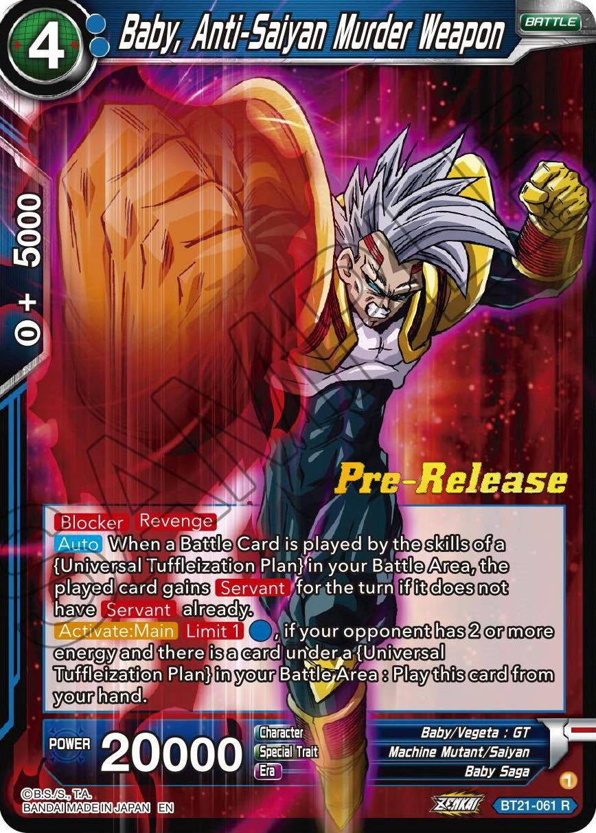 Baby, Anti-Saiyan Murder Weapon (BT21-061) [Wild Resurgence Pre-Release Cards] | Cracking-Singles