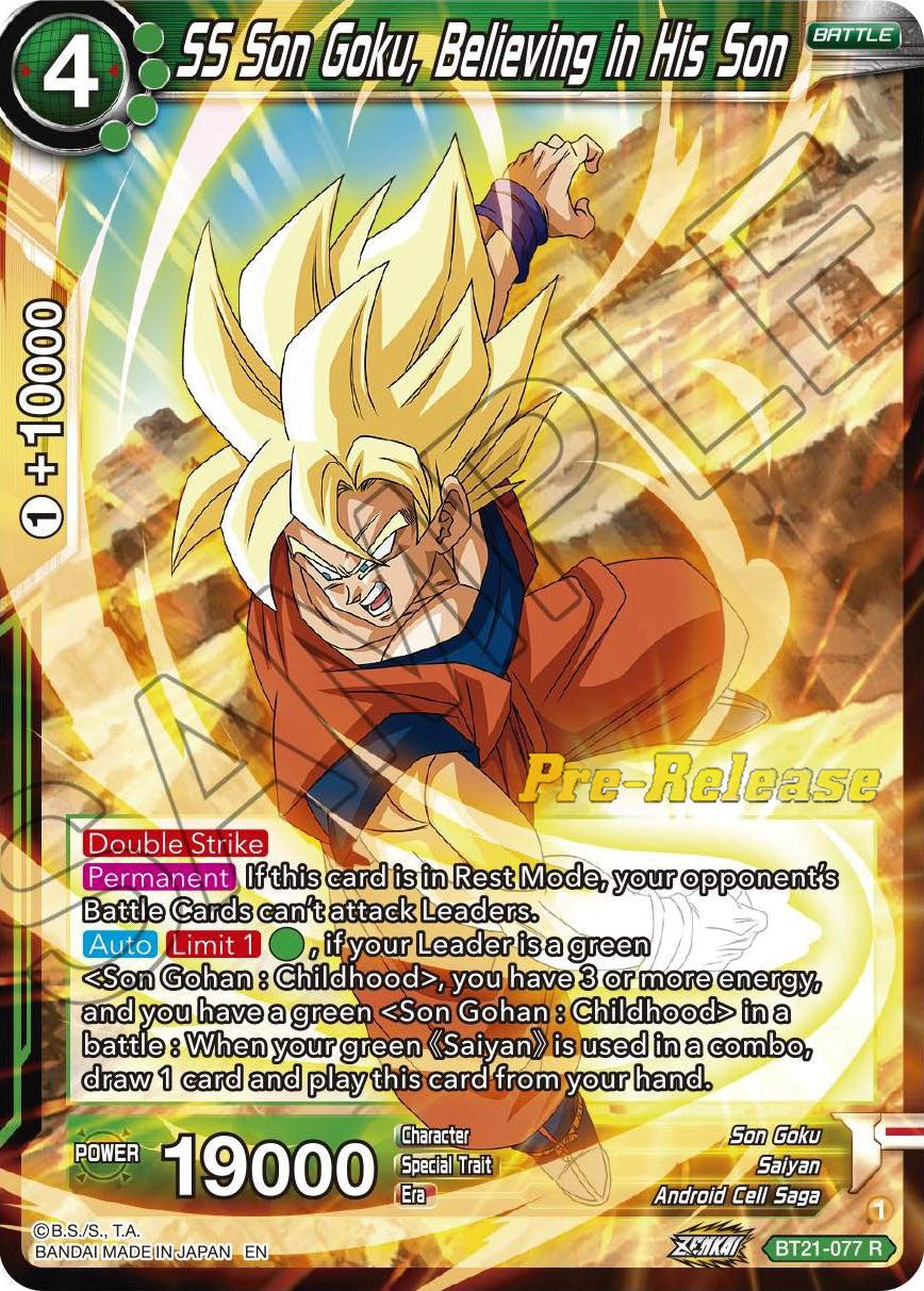 SS Son Goku, Believing in His Son (BT21-077) [Wild Resurgence Pre-Release Cards] | Cracking-Singles