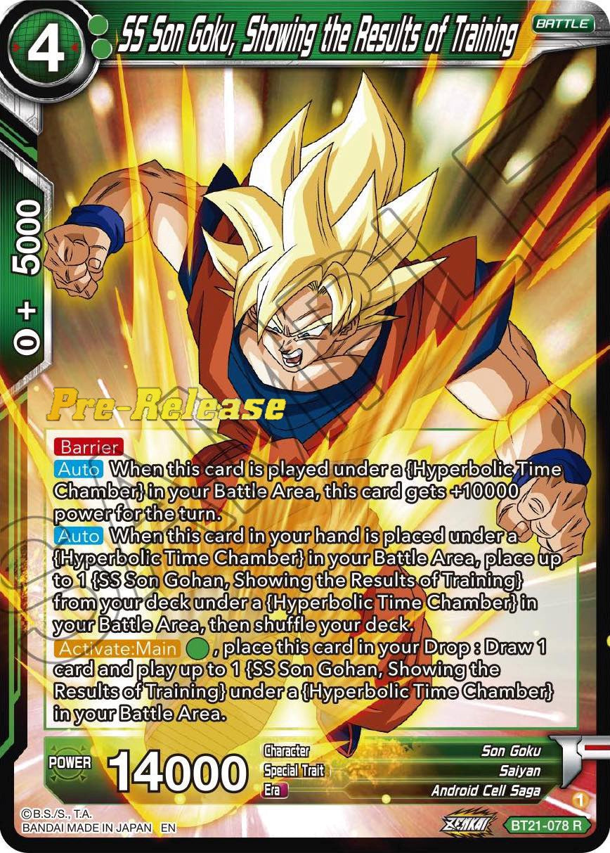 SS Son Goku, Showing the Results of Training (BT21-078) [Wild Resurgence Pre-Release Cards] | Cracking-Singles