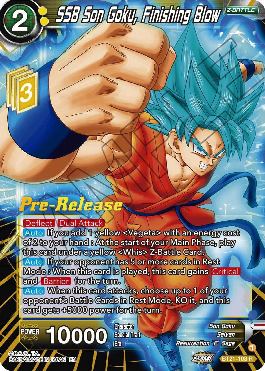 SSB Son Goku, Finishing Blow (BT21-103) [Wild Resurgence Pre-Release Cards] | Cracking-Singles