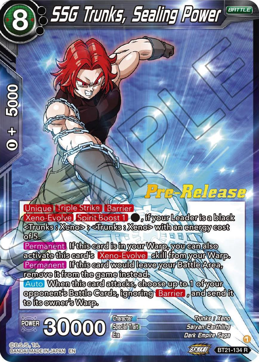 SSG Trunks, Sealing Power (BT21-134) [Wild Resurgence Pre-Release Cards] | Cracking-Singles