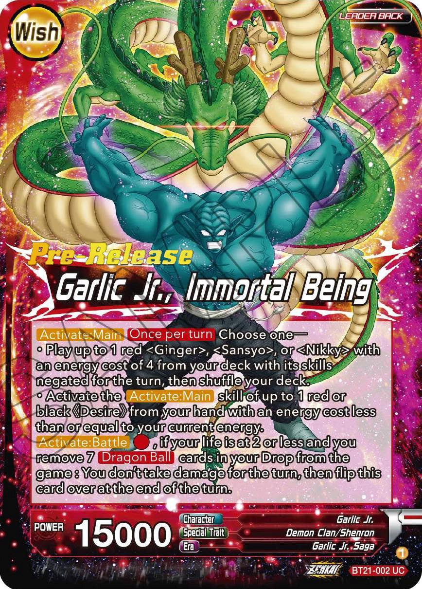 Garlic Jr. // Garlic Jr., Immortal Being (BT21-002) [Wild Resurgence Pre-Release Cards] | Cracking-Singles