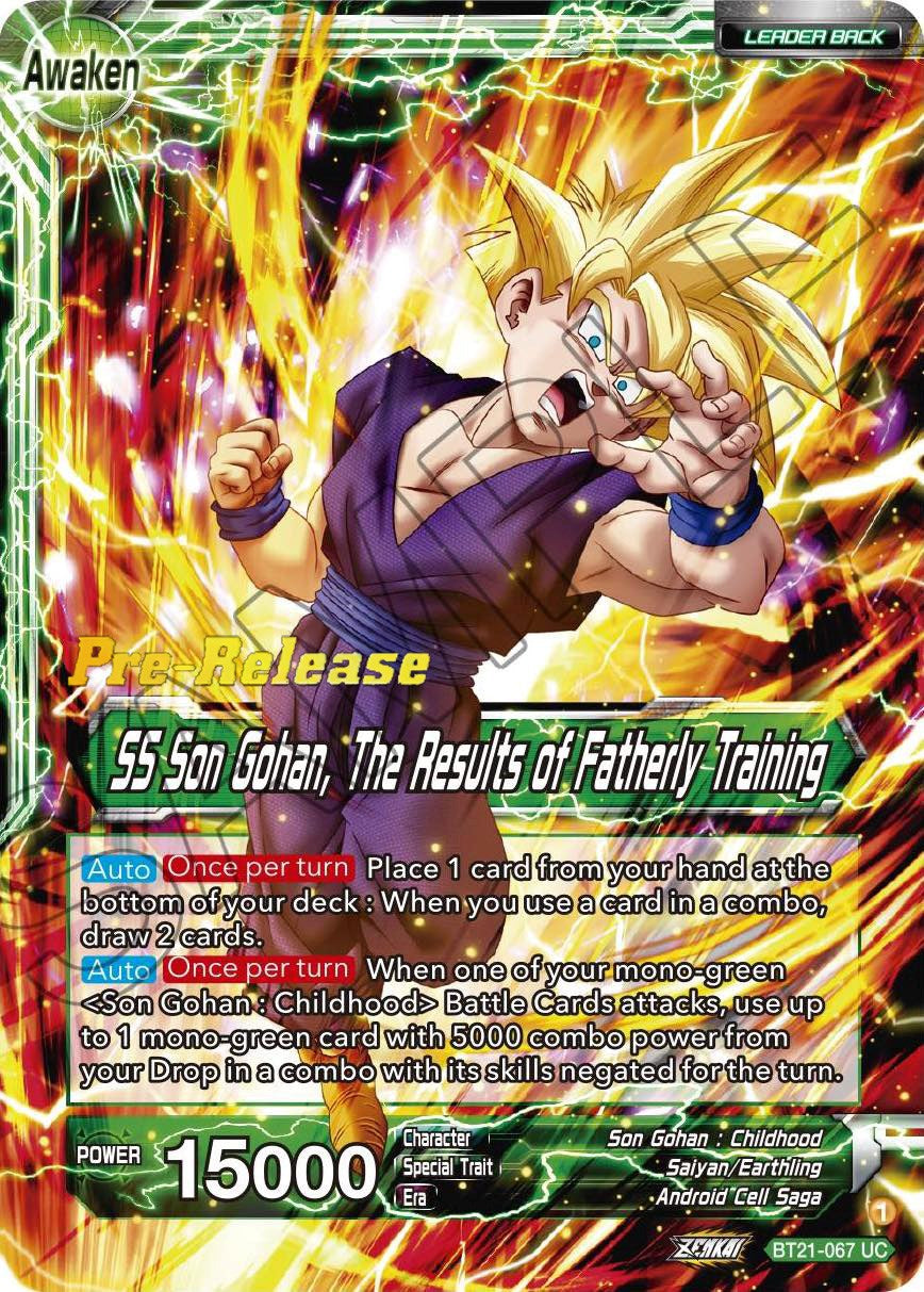 Son Gohan // SS Son Gohan, The Results of Fatherly Training (BT21-067) [Wild Resurgence Pre-Release Cards] | Cracking-Singles