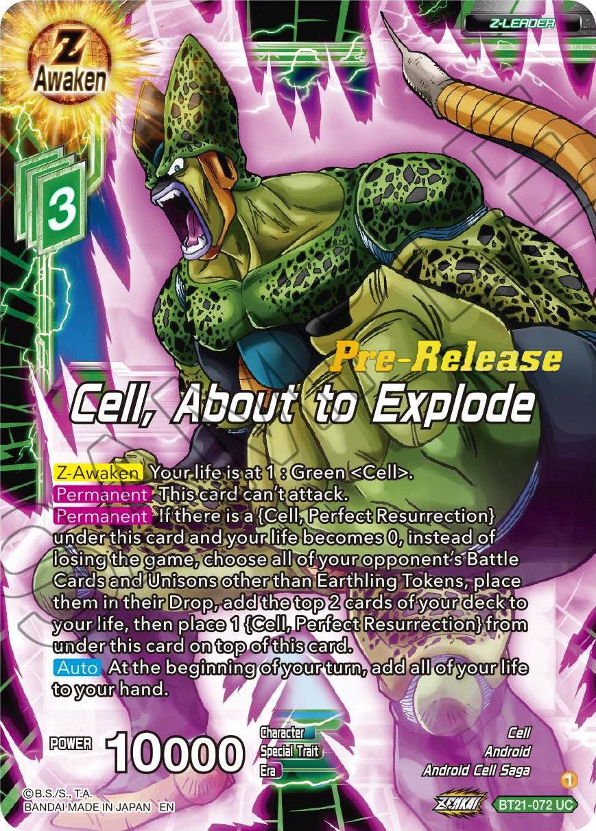 Cell, About to Explode (BT21-072) [Wild Resurgence Pre-Release Cards] | Cracking-Singles