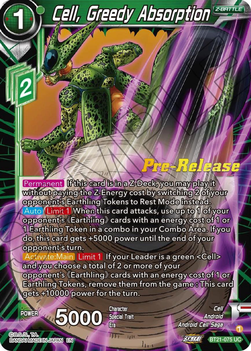 Cell, Greedy Absorption (BT21-075) [Wild Resurgence Pre-Release Cards] | Cracking-Singles