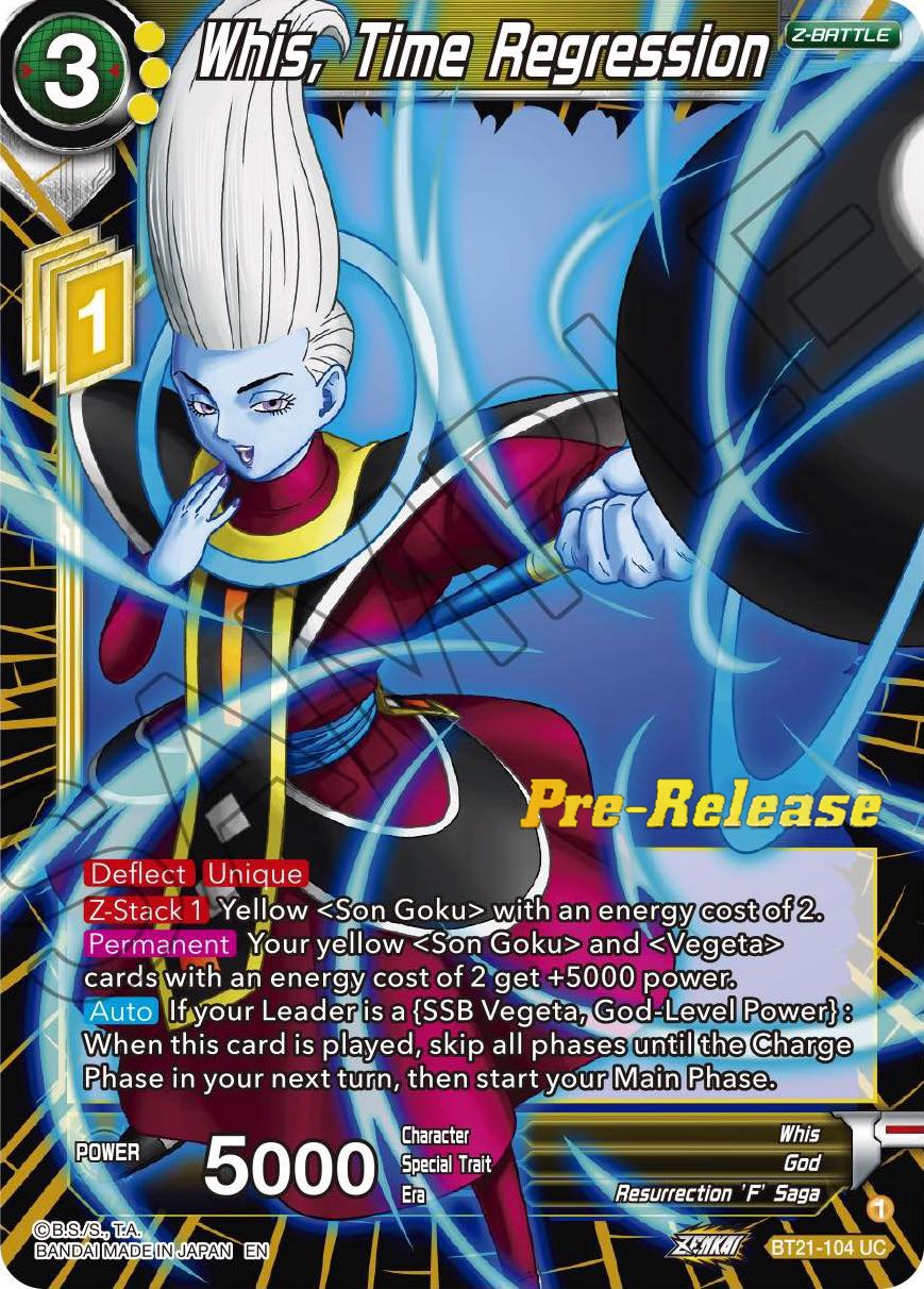 Whis, Time Regression (BT21-104) [Wild Resurgence Pre-Release Cards] | Cracking-Singles