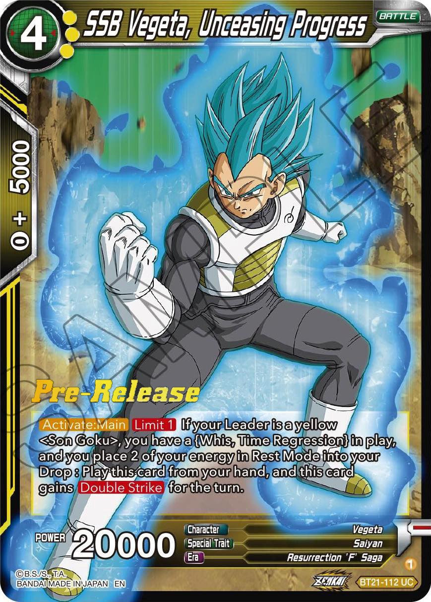 SSB Vegeta, Unceasing Progress (BT21-112) [Wild Resurgence Pre-Release Cards] | Cracking-Singles