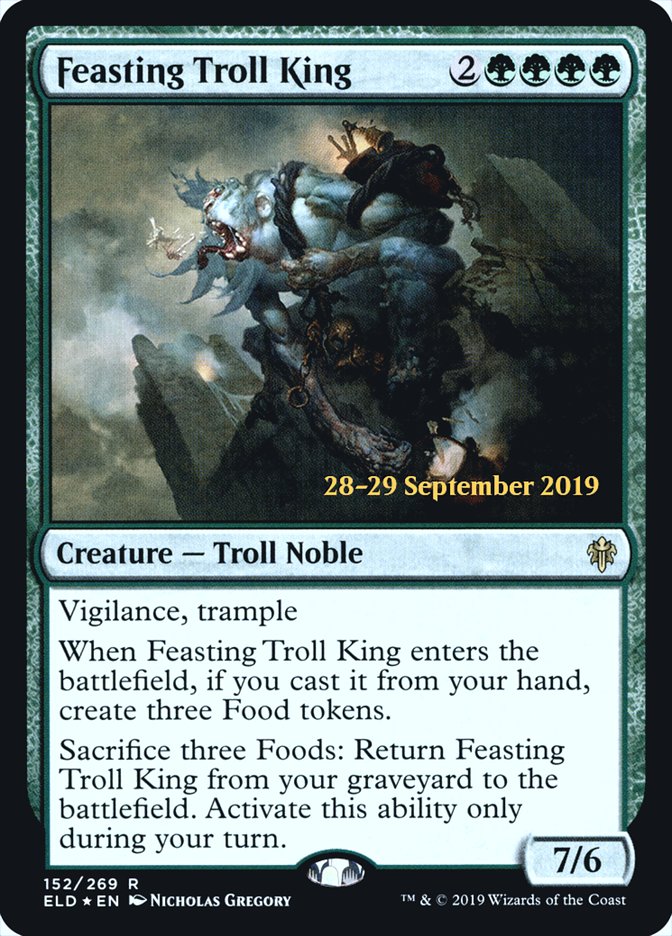 Feasting Troll King  [Throne of Eldraine Prerelease Promos] | Cracking-Singles