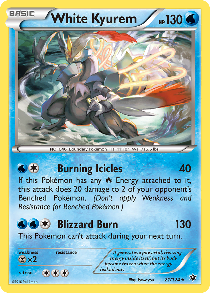 White Kyurem (21/124) [XY: Fates Collide] | Cracking-Singles