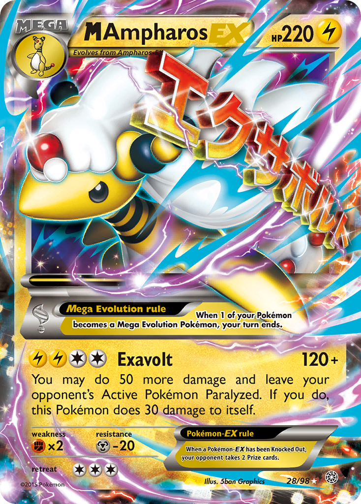 M Ampharos EX (28/98) [XY: Ancient Origins] | Cracking-Singles