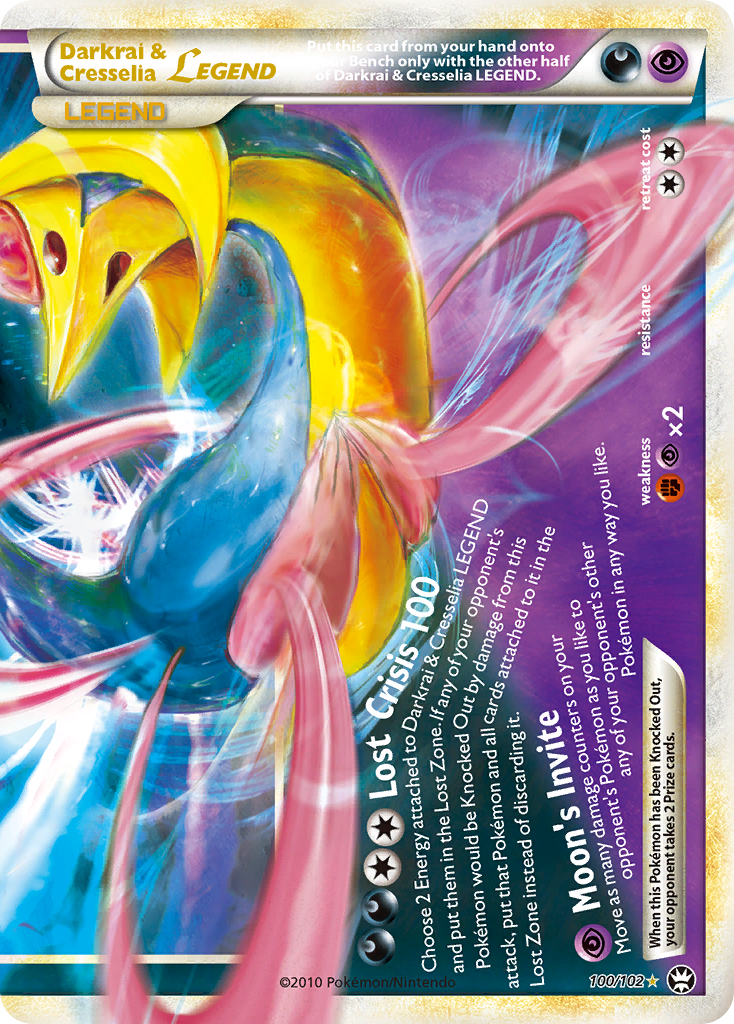 Darkrai & Cresselia LEGEND (100/102) [HeartGold & SoulSilver: Triumphant] | Cracking-Singles