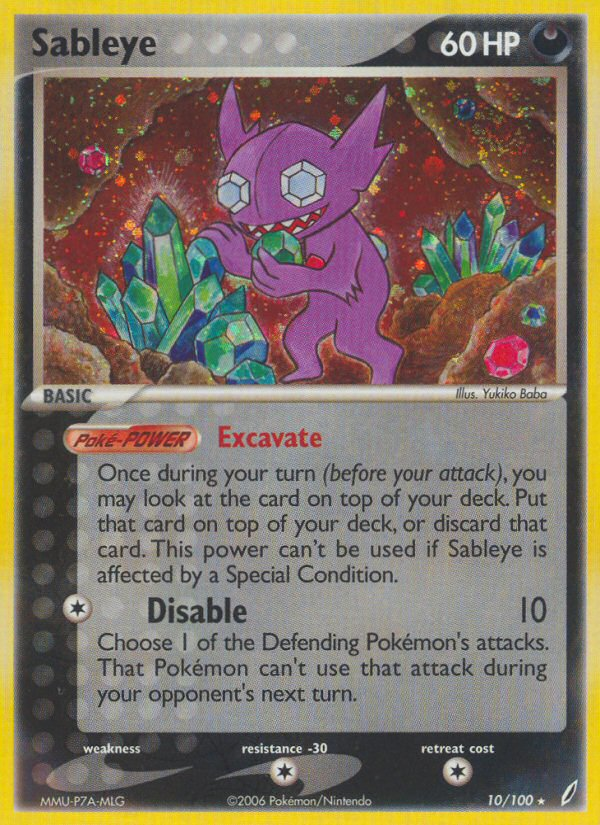 Sableye (10/100) [EX: Crystal Guardians] | Cracking-Singles