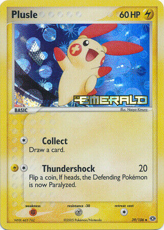 Plusle (39/106) (Stamped) [EX: Emerald] | Cracking-Singles