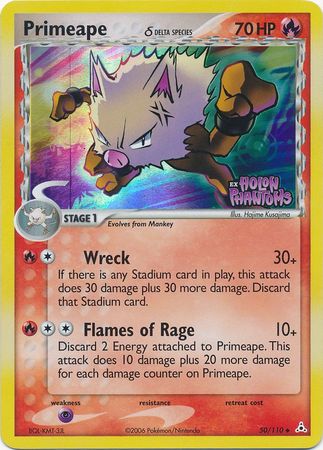 Primeape (50/110) (Delta Species) (Stamped) [EX: Holon Phantoms] | Cracking-Singles