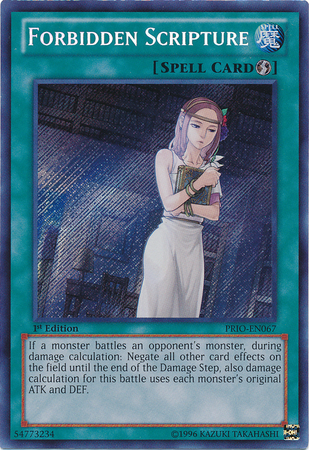 Forbidden Scripture [PRIO-EN067] Secret Rare | Cracking-Singles