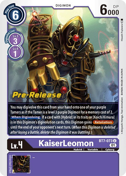 KaiserLeomon [BT7-073] [Next Adventure Pre-Release Cards] | Cracking-Singles