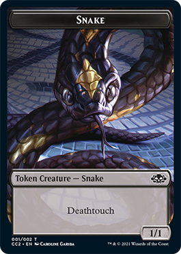 Snake // Zombie Double-sided Token [Commander Collection: Black Tokens] | Cracking-Singles