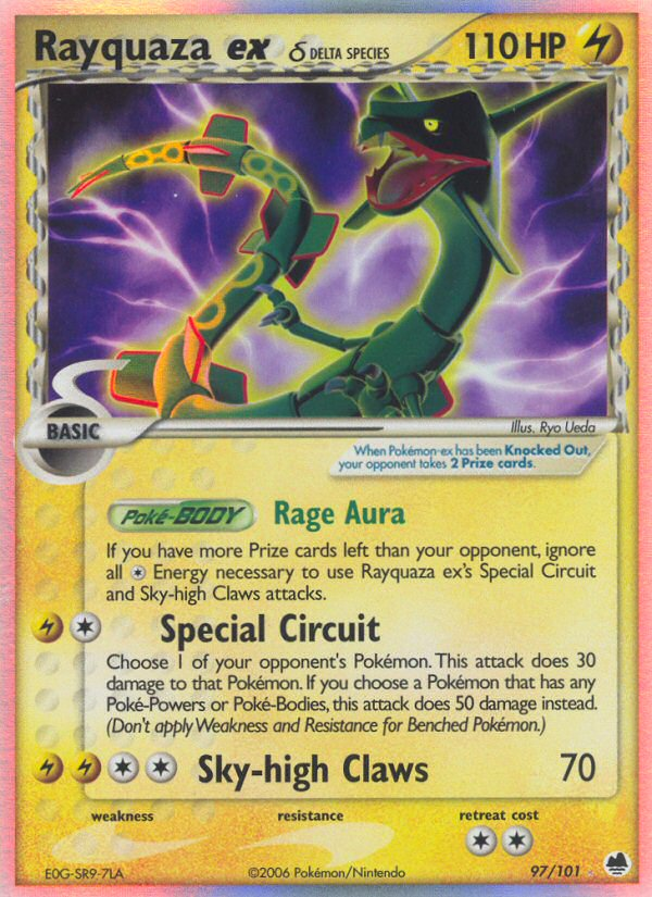 Rayquaza ex (97/101) (Delta Species) [EX: Dragon Frontiers] | Cracking-Singles