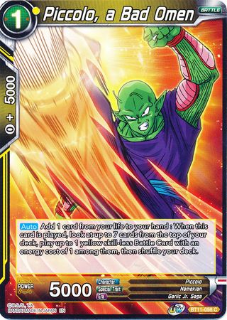 Piccolo, a Bad Omen [BT11-098] | Cracking-Singles