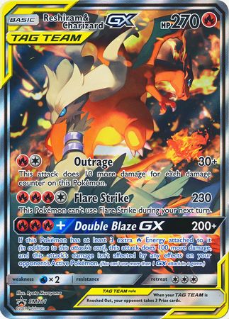 Reshiram & Charizard GX (SM201) (Jumbo Card) [Sun & Moon: Black Star Promos] | Cracking-Singles