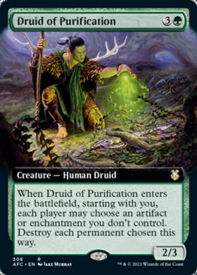 Druid of Purification (Extended) [Dungeons & Dragons: Adventures in the Forgotten Realms Commander] | Cracking-Singles