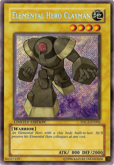 Elemental Hero Clayman [EHC2-EN002] Secret Rare | Cracking-Singles