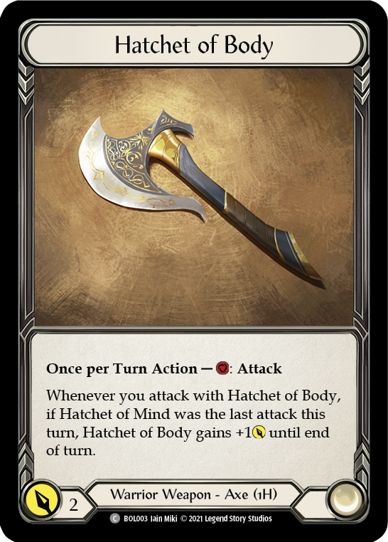 Hatchet of Body [BOL003] (Monarch Boltyn Blitz Deck) | Cracking-Singles