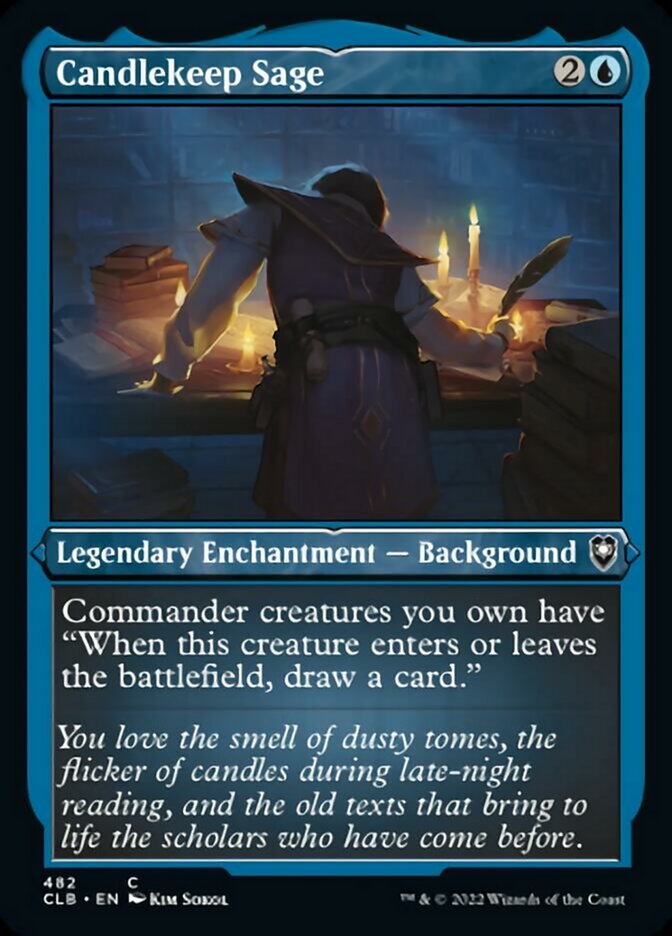 Candlekeep Sage (Foil Etched) [Commander Legends: Battle for Baldur's Gate] | Cracking-Singles