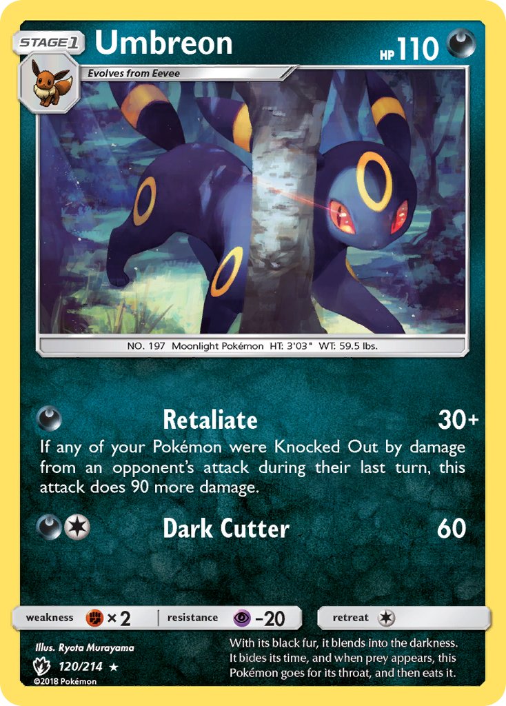 Umbreon (120/214) (Cosmos Holo) (Blister Exclusive) [Sun & Moon: Lost Thunder] | Cracking-Singles