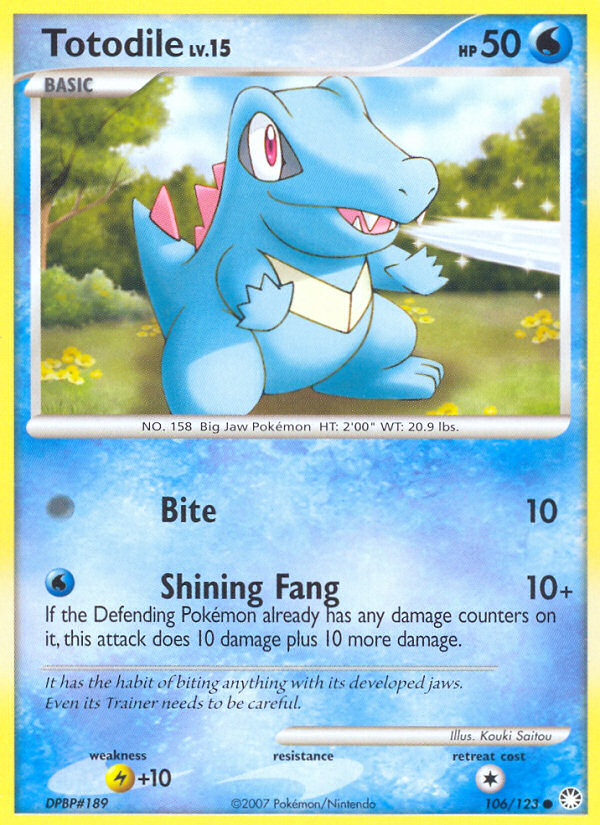 Totodile (106/123) [Diamond & Pearl: Mysterious Treasures] | Cracking-Singles