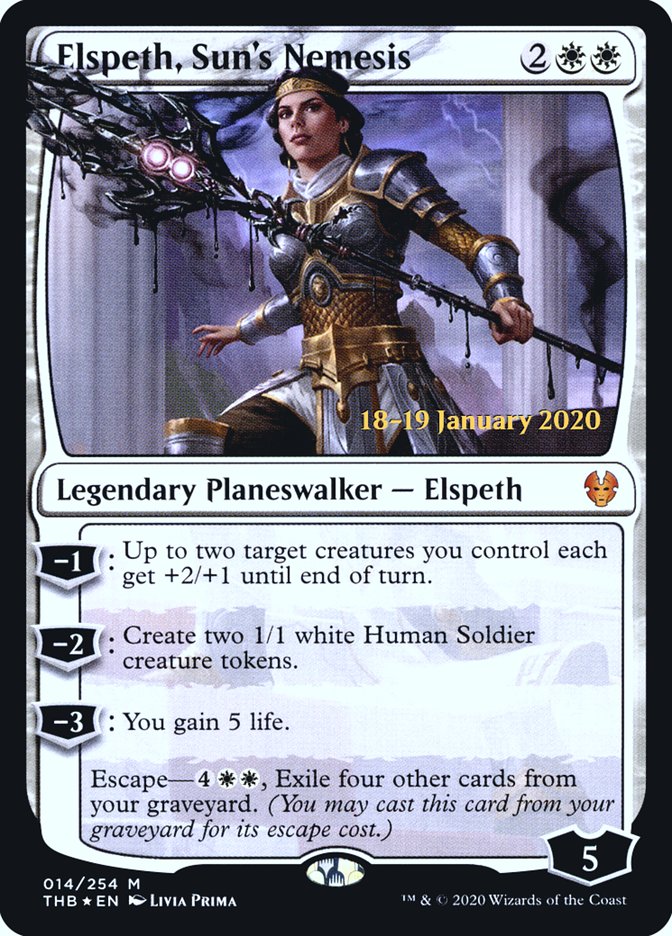 Elspeth, Sun's Nemesis [Theros Beyond Death Prerelease Promos] | Cracking-Singles