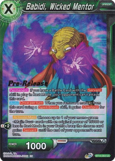 Babidi, Wicked Mentor (BT14-064) [Cross Spirits Prerelease Promos] | Cracking-Singles