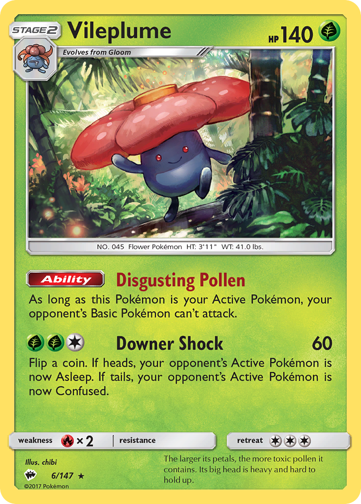 Vileplume (6/147) [Sun & Moon: Burning Shadows] | Cracking-Singles