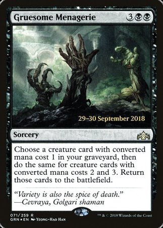 Gruesome Menagerie [Guilds of Ravnica Promos] | Cracking-Singles