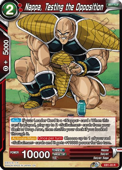 Nappa, Testing the Opposition (EB1-05) [Battle Evolution Booster] | Cracking-Singles