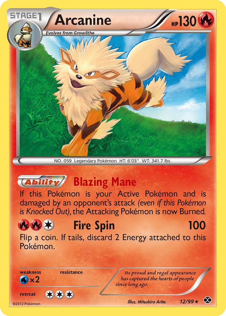 Arcanine (12/99) [Black & White: Next Destinies] | Cracking-Singles