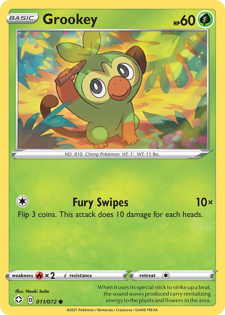 Grookey (011/072) [Sword & Shield: Shining Fates] | Cracking-Singles