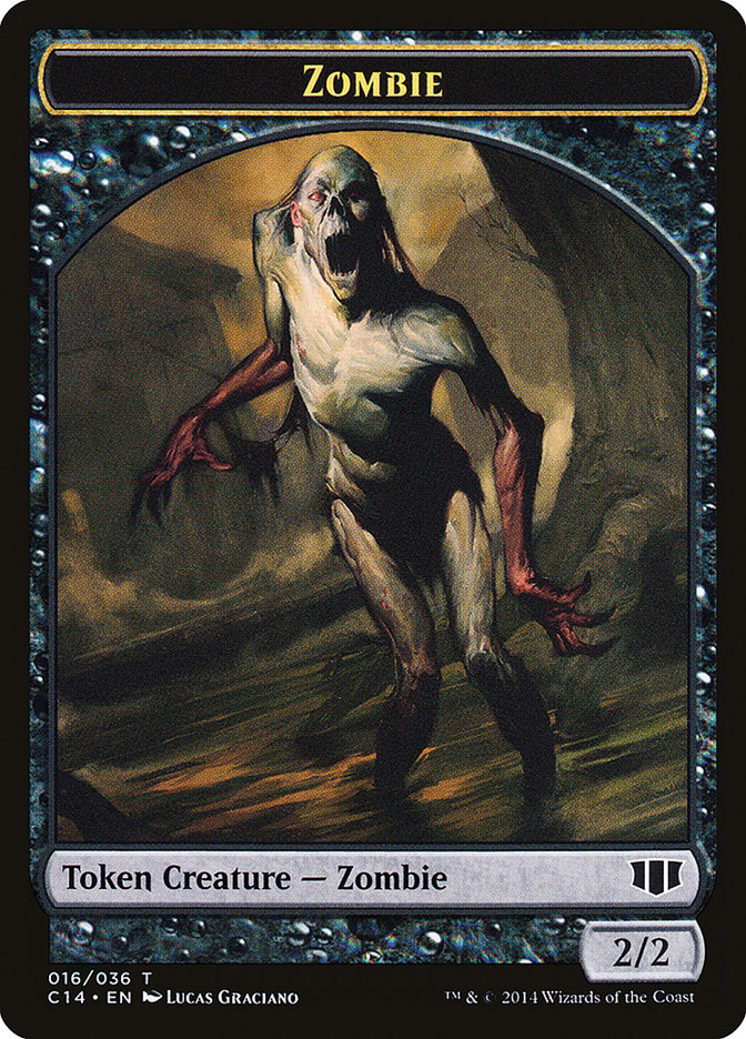 Demon (012/036) // Zombie (016/036) Double-sided Token [Commander 2014 Tokens] | Cracking-Singles