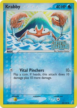 Krabby (54/100) (Stamped) [EX: Crystal Guardians] | Cracking-Singles