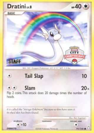 Dratini (91/146) (City Championship Promo Staff) [Diamond & Pearl: Legends Awakened] | Cracking-Singles