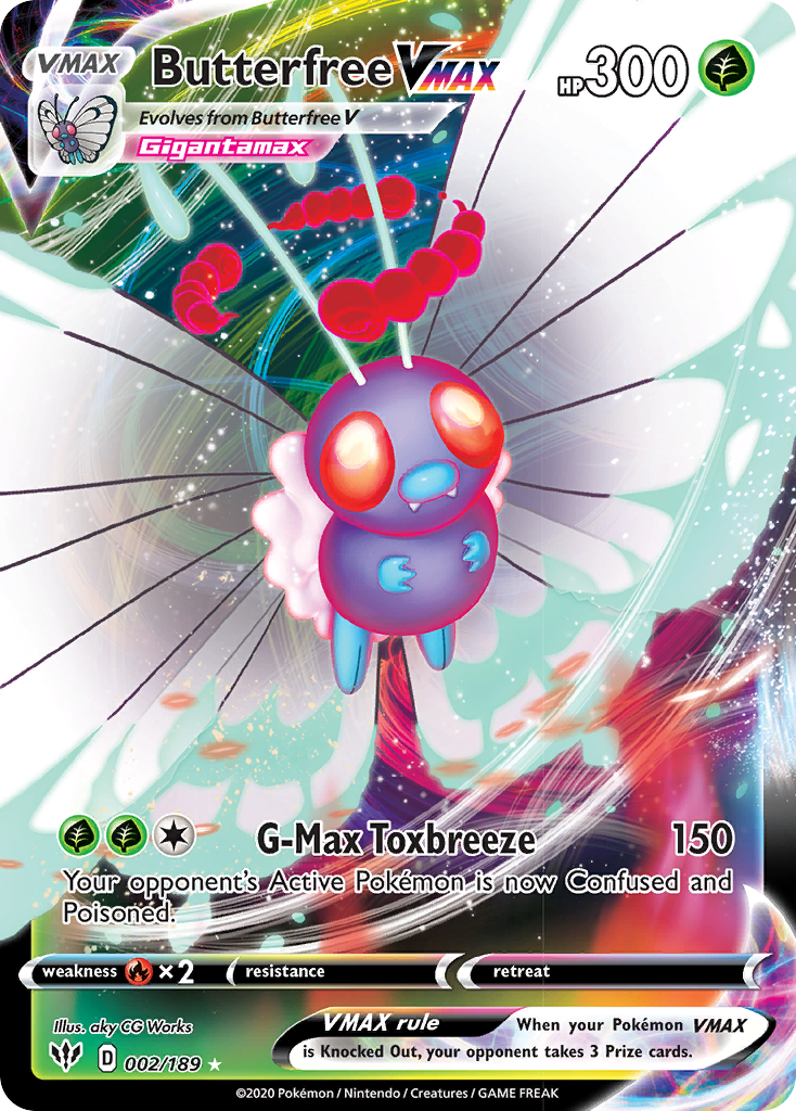 Butterfree VMAX (002/189) [Sword & Shield: Darkness Ablaze] | Cracking-Singles