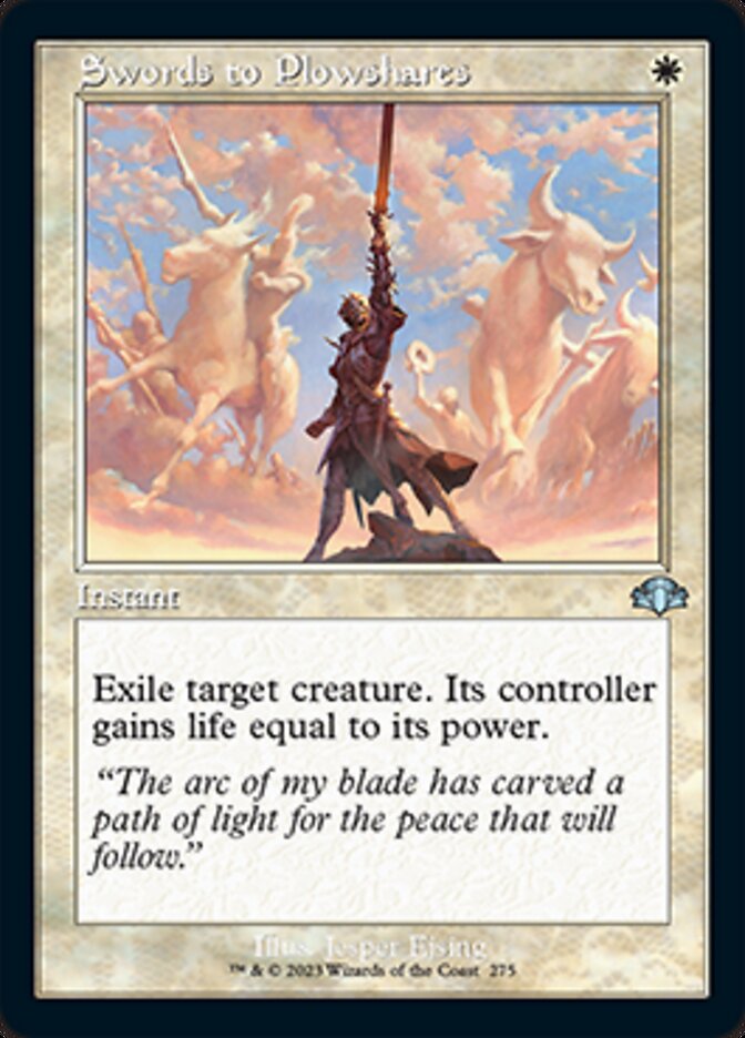 Swords to Plowshares (Retro) [Dominaria Remastered] | Cracking-Singles