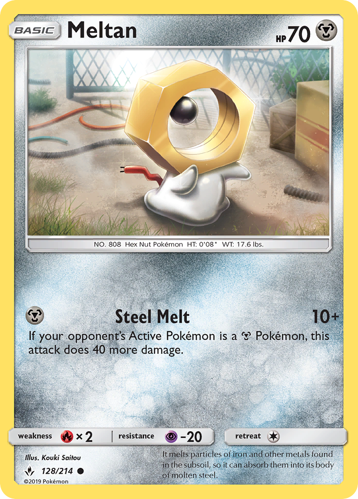 Meltan (128/214) [Sun & Moon: Unbroken Bonds] | Cracking-Singles