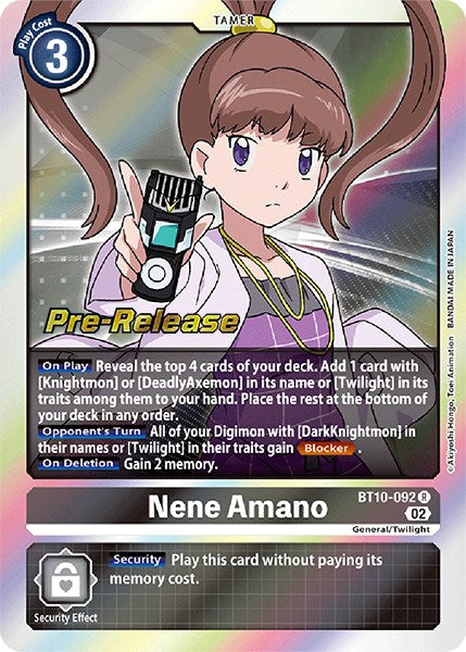 Nene Amano [BT10-092] [Xros Encounter Pre-Release Cards] | Cracking-Singles