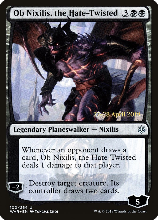 Ob Nixilis, the Hate-Twisted  [War of the Spark Prerelease Promos] | Cracking-Singles