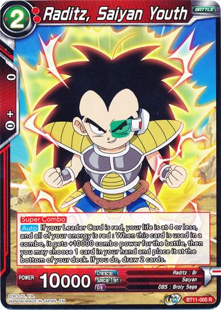 Raditz, Saiyan Youth [BT11-005] | Cracking-Singles