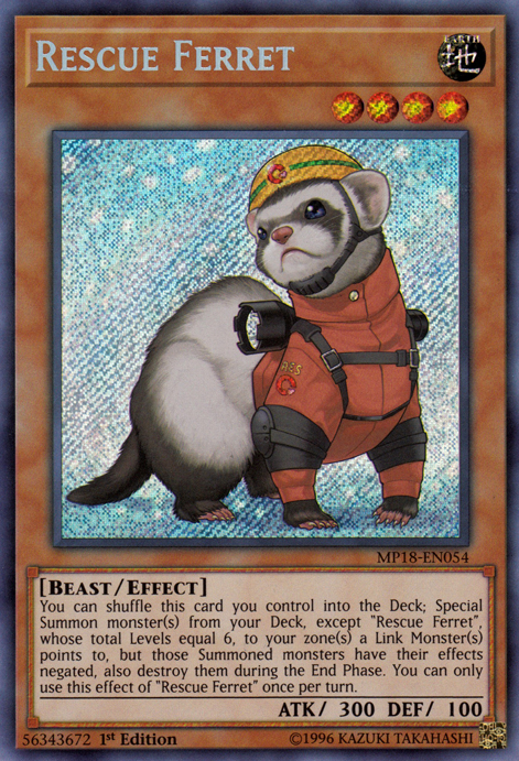 Rescue Ferret [MP18-EN054] Secret Rare | Cracking-Singles