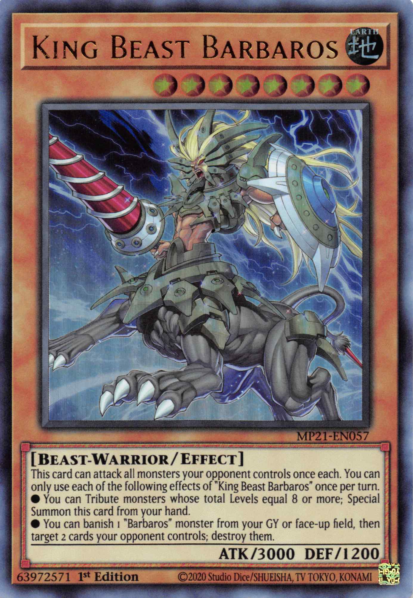 King Beast Barbaros [MP21-EN057] Ultra Rare | Cracking-Singles