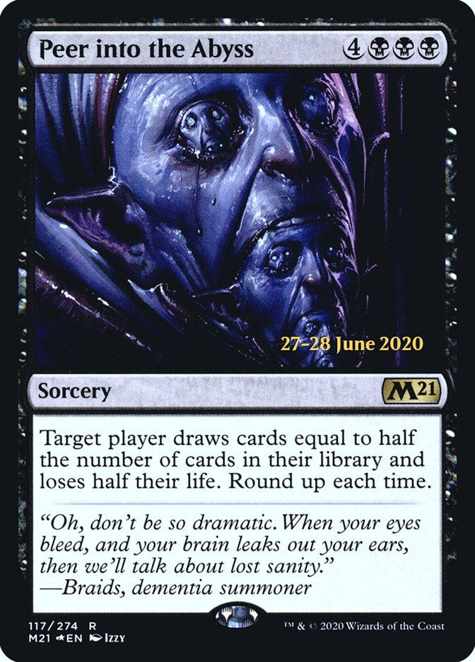 Peer into the Abyss  [Core Set 2021 Prerelease Promos] | Cracking-Singles