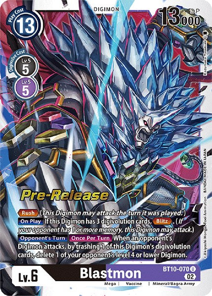 Blastmon [BT10-070] [Xros Encounter Pre-Release Cards] | Cracking-Singles